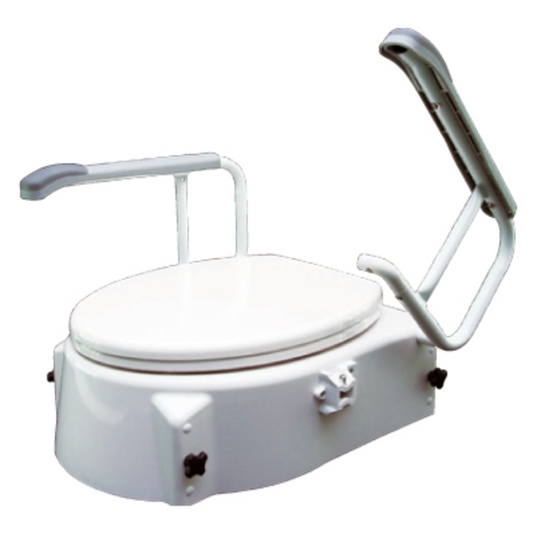 Peak Care Toilet Seat Raiser with Swing Away Armrests