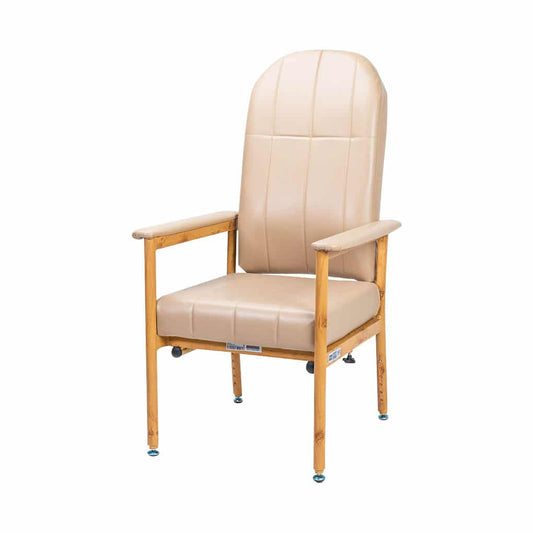Murray Bridge Chair With High Back 52cm Wide Inside Seat Width Vinyl Fawn image 0
