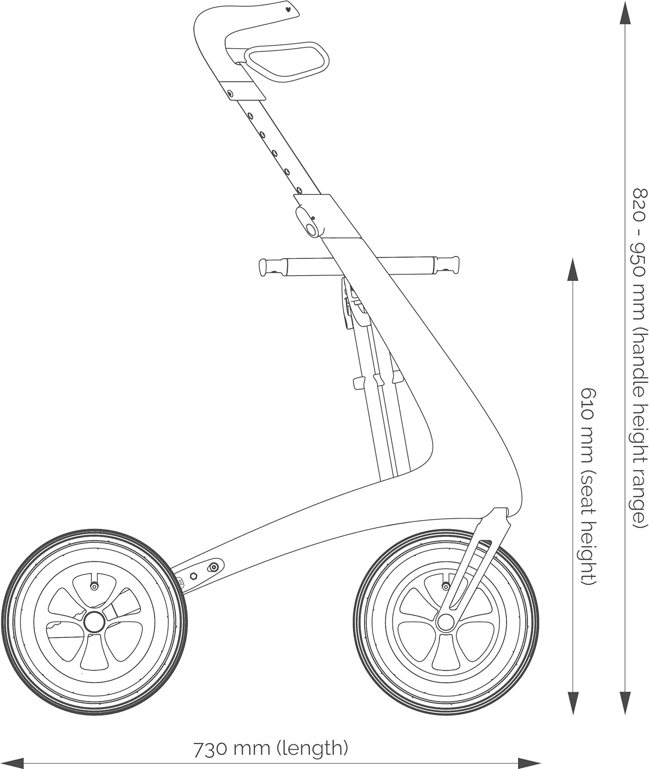 byACRE Overland Rollator - Bentley Brown image 5