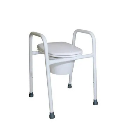 KCare Over Toilet Frame Seat with Splash Guard and Pan