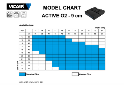 Vicair Active O2 9cm Cushion