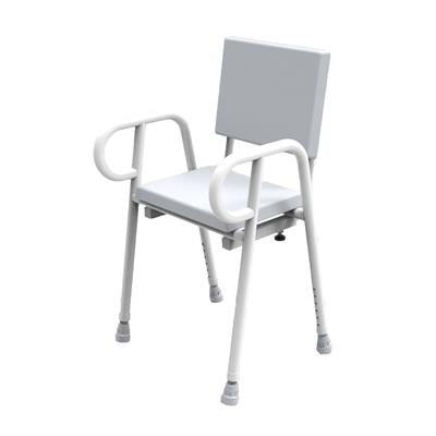 Shower Stool With Backrest 45cm Seat Width image 0